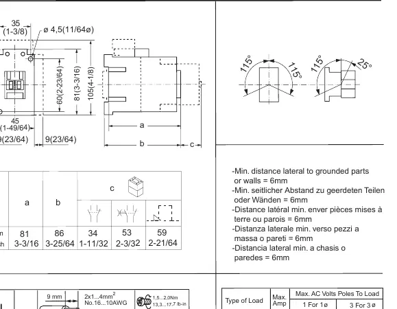 Dimensional and wiring connection diagram