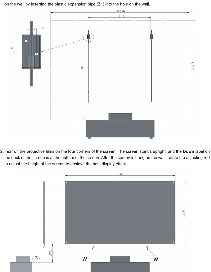 Wall mounting bracket installation