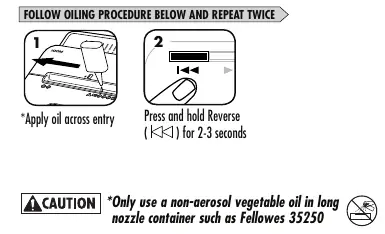 Oiling procedure