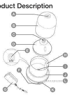 Diagram of the diffuser components