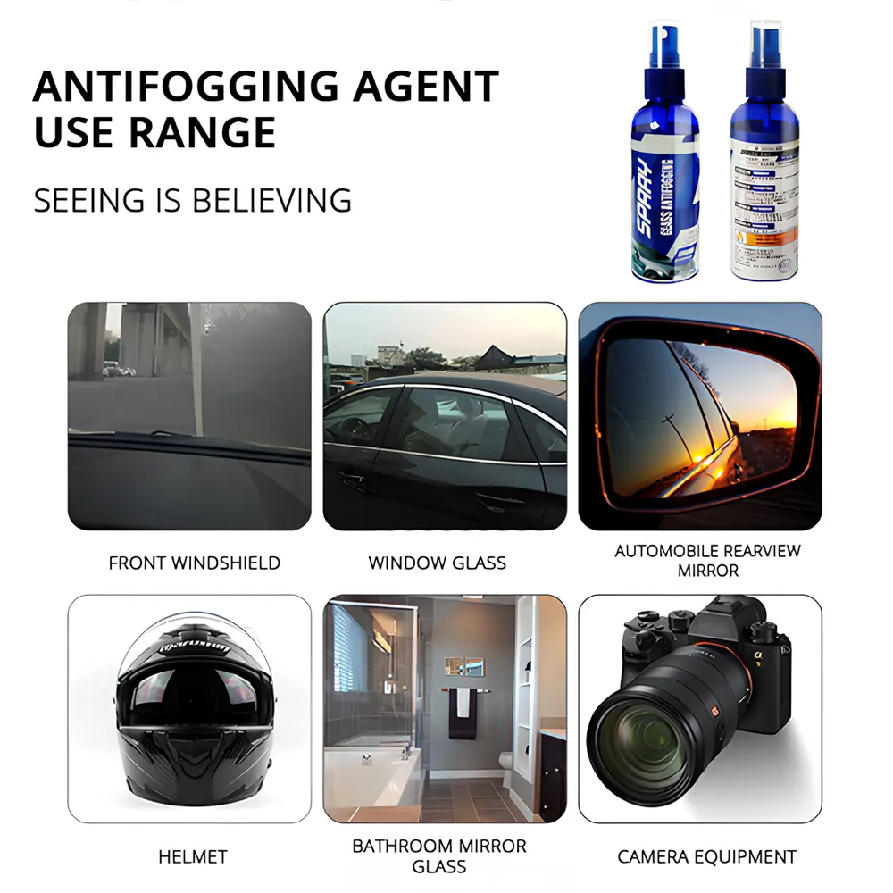 Suitable surfaces for the anti-fogging agent.
