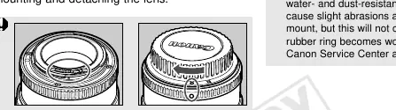 Mounting and detaching the lens