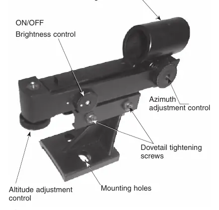 Star Pointer Finderscope controls