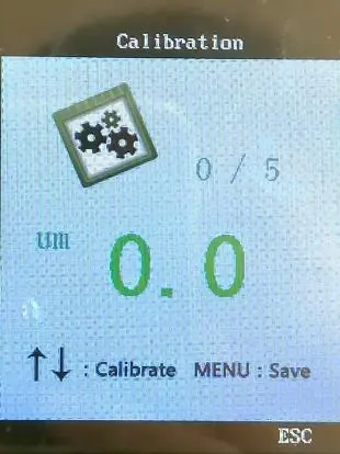 Calibration screen