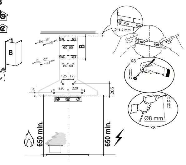 Drilling and mounting template