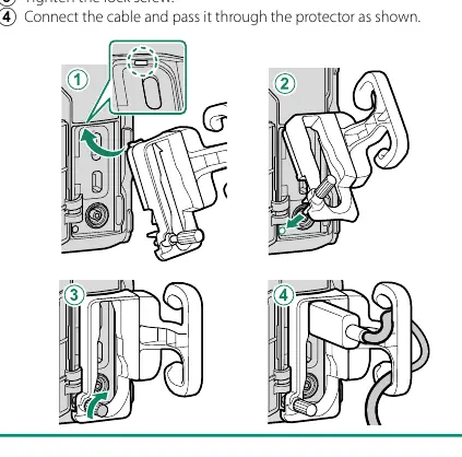 Attaching the cable protector