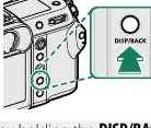 Pressing the DISP/BACK button to start the pairing process.