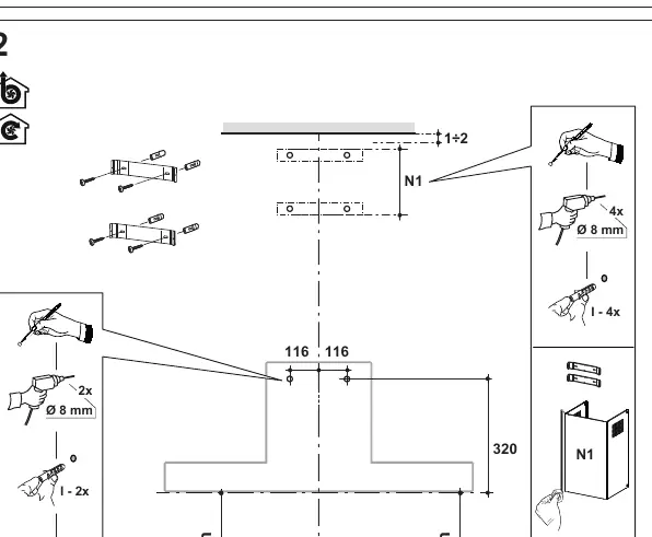 Drilling and bracket installation