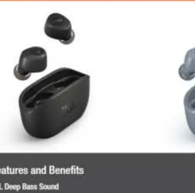 JBL VIBE 100TWS earbuds and charging case
