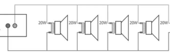 100V line speaker wiring diagram