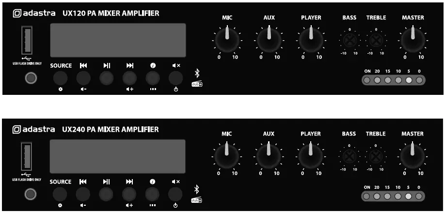 Front panel controls