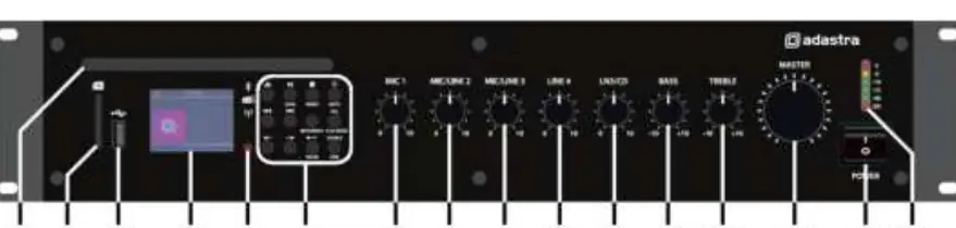 Front panel layout