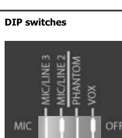 DIP switch settings
