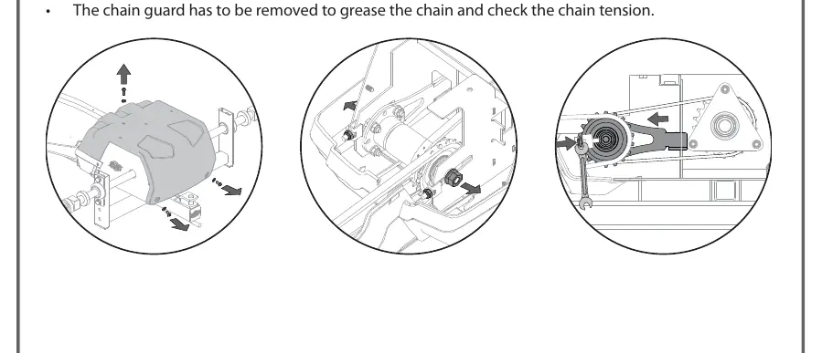 Rear chain tensioning procedure