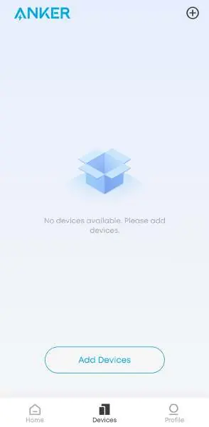 Anker app device addition screen