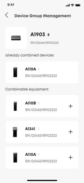 Device Group Management screen