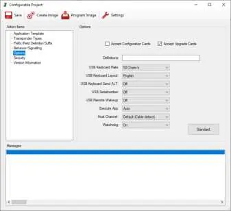 Configuring signalling and behaviour