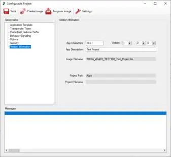 Version information settings