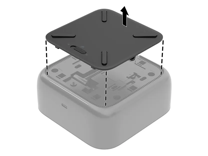 Lift the base cover off the docking station.
