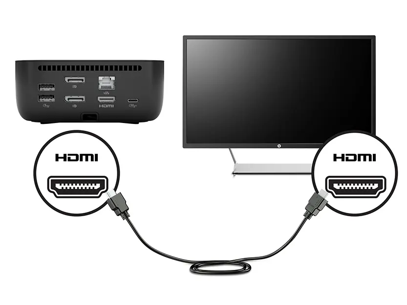 Connecting an HDMI monitor