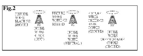 Wiring diagram showing the correct connection of electrical wires.
