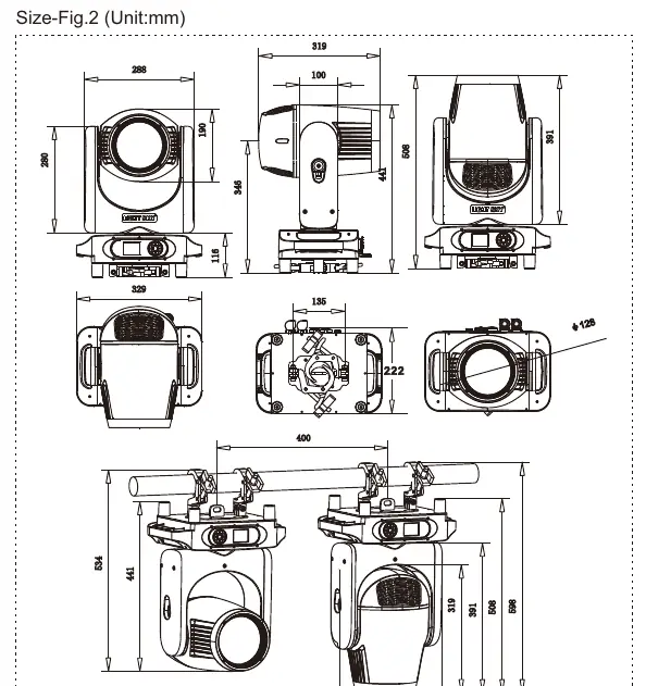 Product dimensions