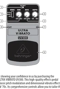 Behringer UV300 Controls and Connections