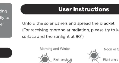 Positioning the solar panel at a 90-degree angle to the sun for optimal charging.