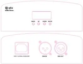 Rear panel layout showing controls and connections