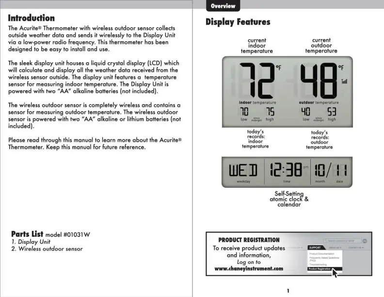 Review the display unit features and layout.
