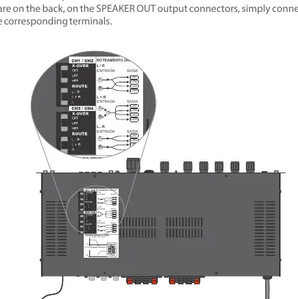 X-OVER and ROUTE switch configuration