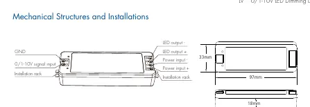 Mechanical dimensions and installation rack