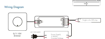 Wiring diagram for 0/1-10V dimmer connection