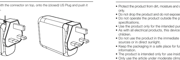 Attaching the EU plug