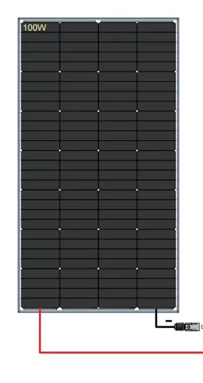 Vevor 100W Solar Panel and connection points