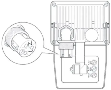 Wiring diagram for the power cable