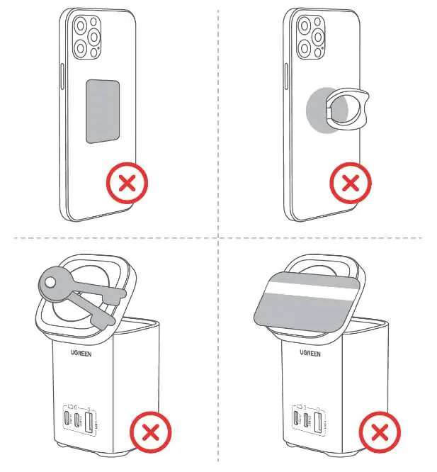 Wireless charging warnings