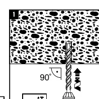 Step 1: Drilling the hole at a 90-degree angle.