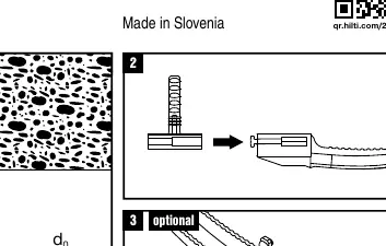Step 2: Inserting the device into the hole.