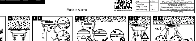 Method A installation sequence using compatible Hilti tools.