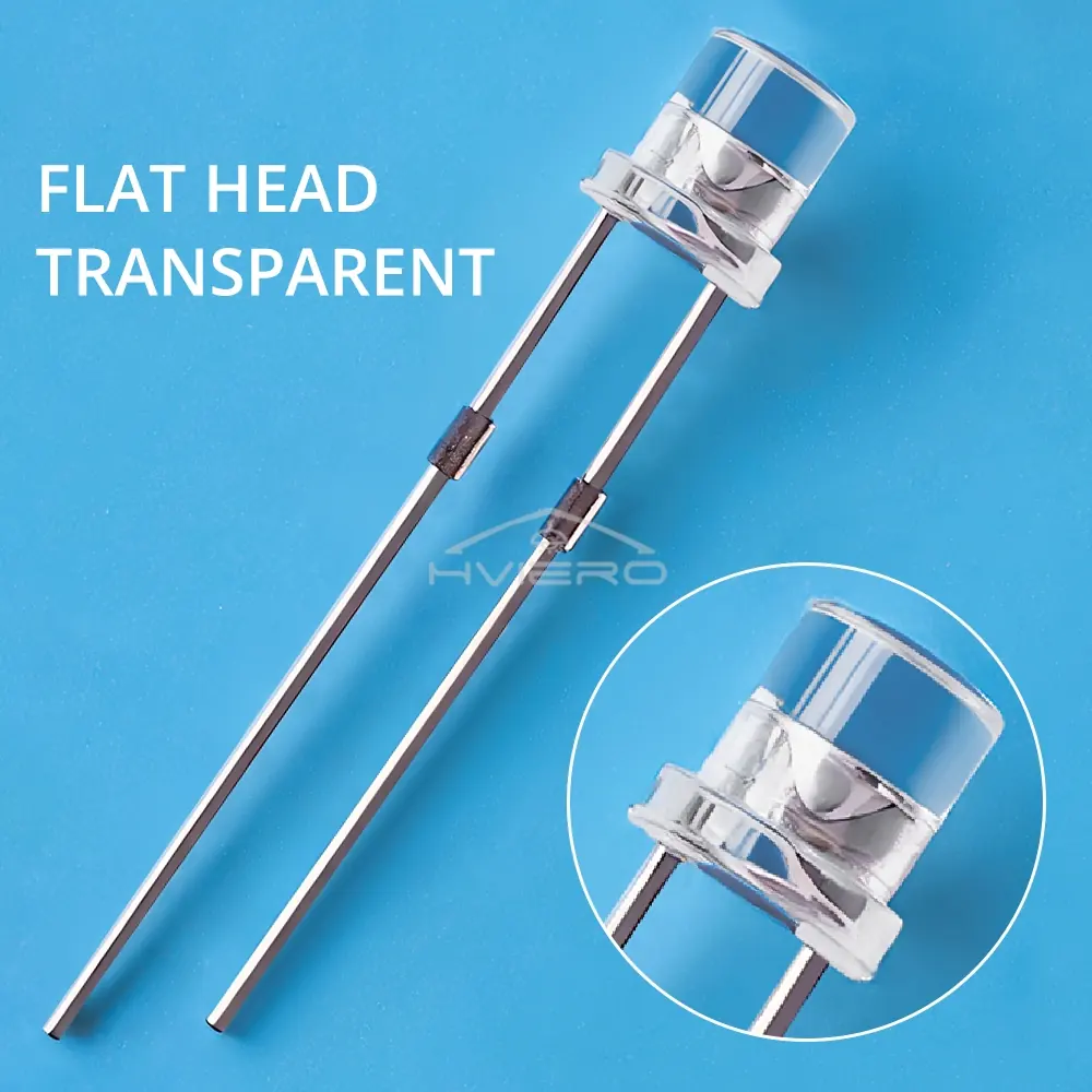 Close-up of the Flat Head Transparent LED