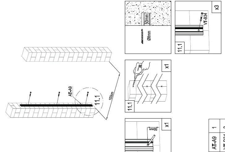 Wall mounting preparation