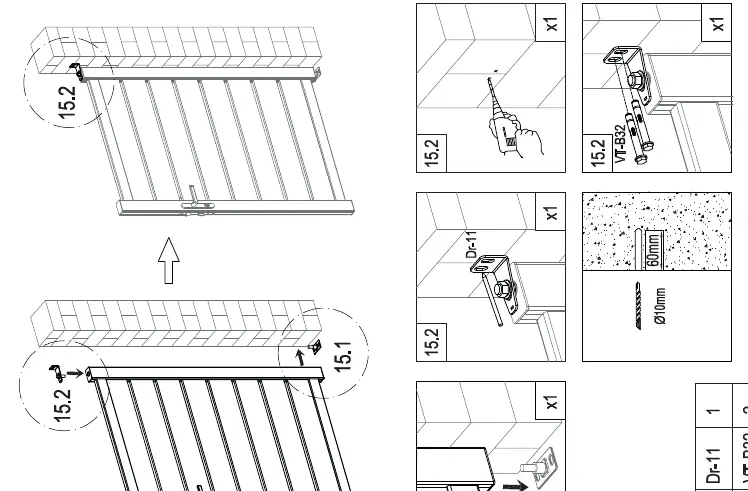 Hinge mounting steps