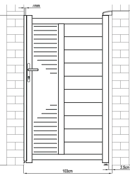 Gate dimensions