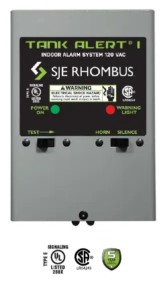 Tank Alert I alarm panel interface
