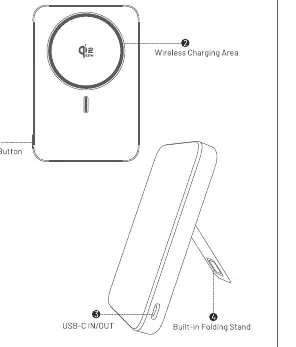 Vention VWS-J08 Power Bank components and features.
