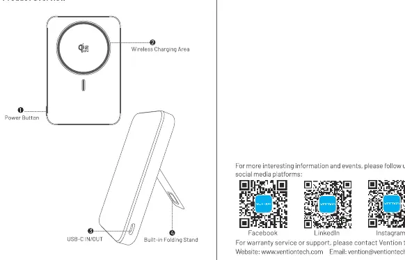 Vention VWS-J08 Power Bank components