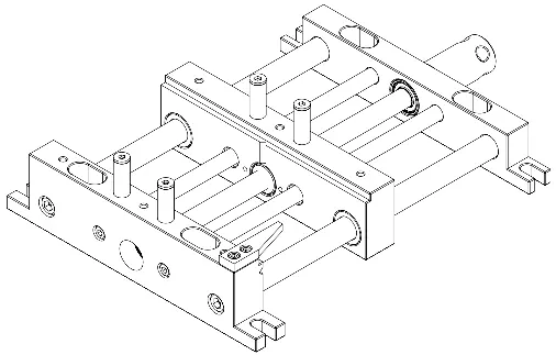 Installing the clamping columns using M4x30 screws
