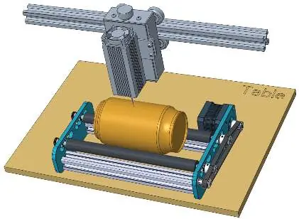 Cylinder engraving setup