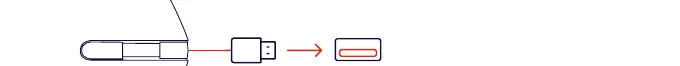Connecting the mouse to a USB-A port